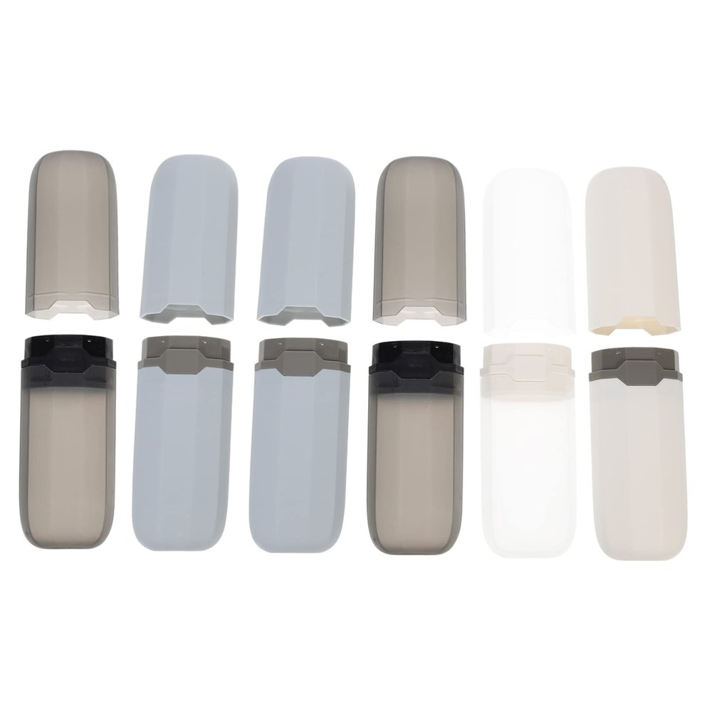 Angoily 6pcs Space-Saving Toothbrush Travel Kit Multi-Functional Toothbrush Box Organizer for Electric Manual Brush