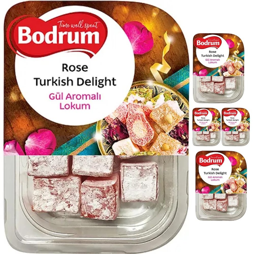 Bodrum Rose Turkish Delight 200 gram x 5 Pieces
