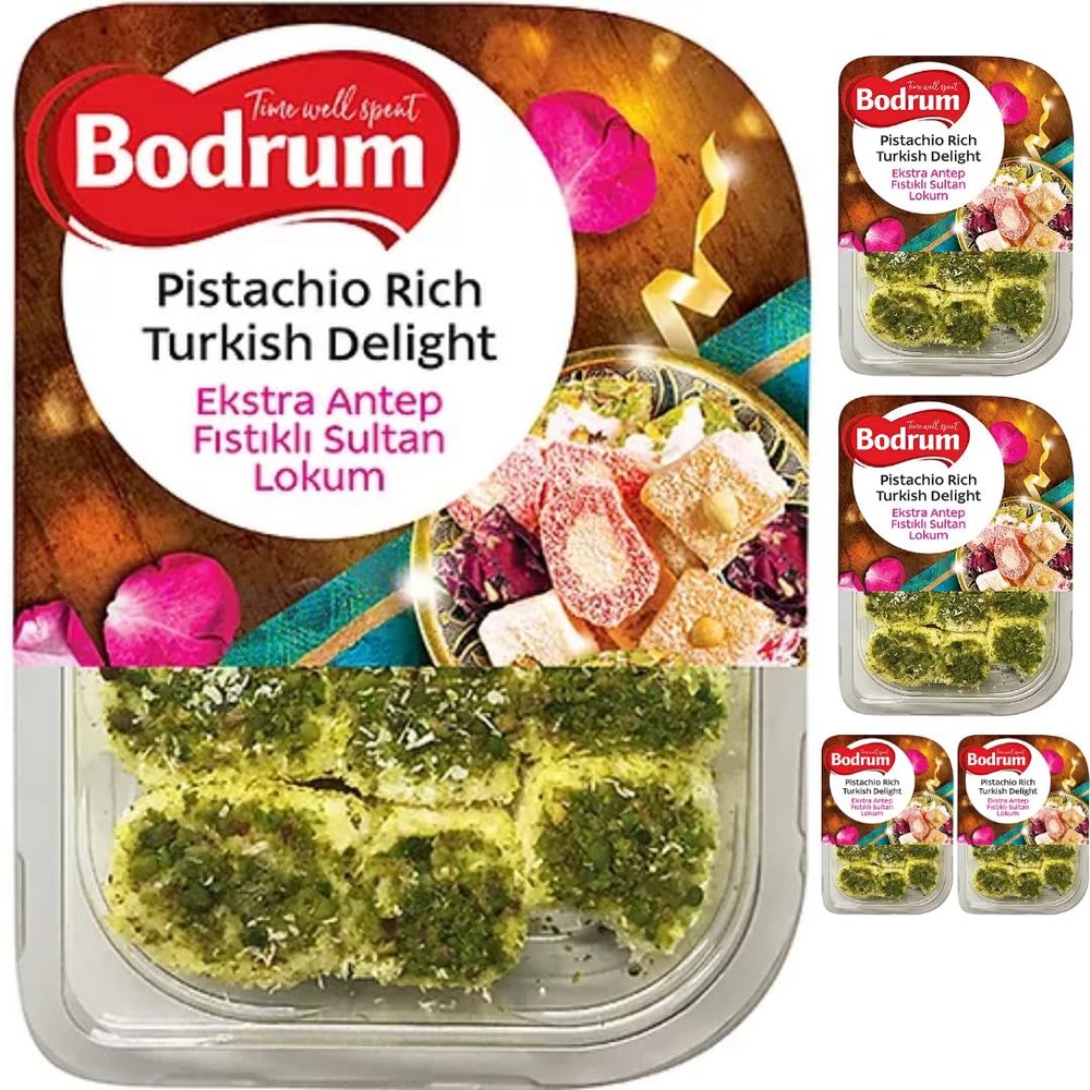 Bodrum Pistachio Rich Sultan Turkish Delight 200 gram x 5 Pieces