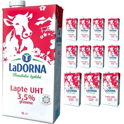 La Dorna 3.5% Fat Milk 1 Lt x 12 Boxes