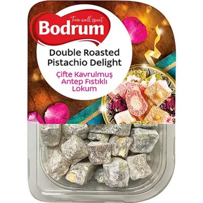 Bodrum Double Roasted Pistachio Turkish Delight 200 gram