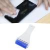 Silicone Manual Dust Roller, Reusable Sticky Cleaning Tool With Static Electric Function, Aluminum Handle, 5CM Blue For Clothes And Car Travel view 3