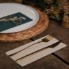 Moyes Beige Airlaid Paper Napkins | Linen Feel Guest Disposable Cloth Like Dinner Napkins | 50 Pack view 2