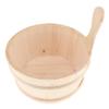 4L Sauna Wooden Bucket Pail with linner Combined Set Sauna Room Accessory view 1