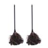 Mumuve Pack Of 2 Ostrich Natural Feather Duster Brush Handle Cleaning Tool Household Furniture Car Dust Cleaner Accessories Feather Cleaning Brush view 1