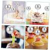 Ciieeo 42pcs Foam Ball Ornaments DIY Balls Cake Inserts Decorations for Birthday Party Cupcake Toppers view 3