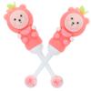 Mobestech 4pcs Bear Shape Manual Toothbrush for Boys and Girls Boy Girl Teeth Brush Soft Bristles Oral Care at Home Travel view 2