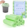 100 Counts Bin Bags, 20L Degradable Trash Bags, Unscented Indoor Garbage Bags Pedal Bin Liners Small Food Waste Bags for Office Bathroom Kitchen(60x50CM) view 1