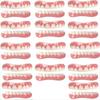 Silicone Dentures Cosmetic Veneer Instant Smiling Teeth Upper and Lower Matching Comfort Fit Dental Prostheses Set for Toothless Quickly Repair Your Teeth and Smile,01,14PCS view 1