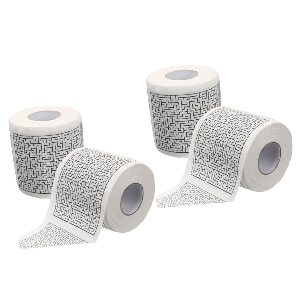 Gatuida 4rolls Toilet Paper Patterns Bulk Napkin Paper Safe Practical Bathroom Accessories