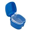 2 Denture case with 2 Denture Cleaning Brushes, Container with Hanging net, Denture Storage Box, Bath Denture Container view 1
