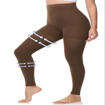 Beister Medical Compression Pantyhose for Women & Men, 20-30mmHg Graduated Support Tights, Opaque Footless Waist High Compression Stockings for Varicose Veins, Edema, Flight