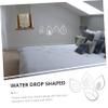 Zerodeko 3D Water Droplet Acrylic Wall Decal Set, Self-Adhesive Mirror Sticker for Living Room and Bedroom Decor, Silver Small Size, 4pcs Decorative Wall Sticker Kit view 2