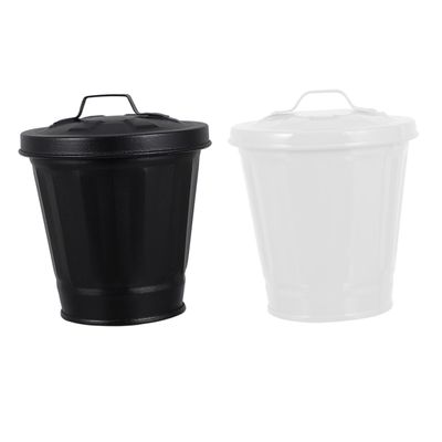 Zerodeko 2pcs Small Waste Bin Flowerpot Lid Mini Trash Can for Desktop Office Dorm