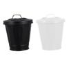 Zerodeko 2pcs Small Waste Bin Flowerpot Lid Mini Trash Can for Desktop Office Dorm view 1