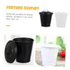 Zerodeko 2pcs Small Waste Bin Flowerpot Lid Mini Trash Can for Desktop Office Dorm view 4