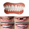 Dentures Cosmetic Veneer False Teeth for Men Women Temporary Prosthesis Teeth Bottom False Teeth Instant Smile Silicone Dental Prostheses for Protecting Teeth Regaining Smile,01,9PCS view 2