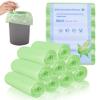 200 Counts Bin Bags, 10L Degradable Trash Bags, Unscented Indoor Garbage Bags Pedal Bin Liners Small Food Waste Bags for Office Bathroom Kitchen(45x50CM) view 1