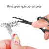 Nose Hair Scissors Rounded Tip, Stainless Steel Curved Blade Facial and Beard Trimmer view 3