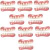 AahArya Prosthesis Teeth Instant Comfortable Dentures Cosmetic Veneer False Teeth for Men Women Temporary Prosthesis Teeth Top and Bottom False Teeth Smile Silicone Dental Prostheses,A,9PCS view 1