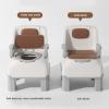 16 Toilet Chairwith Handles, Adjustable Mobile Portable Toilets, Anti Slip and Anti Rollover, Adult Potty Chair Load 660 Lb, Removable Armrest, Wide and Comfortable Seating view 3