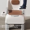 16 Toilet Chairwith Handles, Adjustable Mobile Portable Toilets, Anti Slip and Anti Rollover, Adult Potty Chair Load 660 Lb, Removable Armrest, Wide and Comfortable Seating view 4