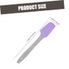 Angoily 4pcs Silicone Wax Applicator Spatulas Portable Handheld Cream Applicator Sticks for Home Waxing Hair Removal with Curved Design in Purple and Pink view 2
