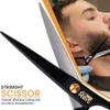 5'' Beard Scissors for Men- German Mustache Scissors with Berad & Mustache Comb- Beard Trimming Scissors with Travel Pouch- Mustache Grooming kit for Men Facial Hair Styling-Mustache Trimmer. view 3