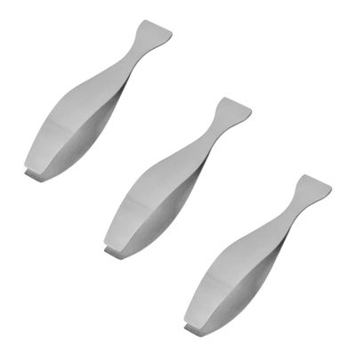Angoily 3pcs Stainless Steel Hair Plucking Clip Multi-Function Fish Tweezers for Kitchen Tool Convenient Pig Hair Remover for Laundry