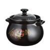 Ceramic Casserole Pot for Cooking Stew Pot Flower Pattern Double Handle Clay Pot Earthen Pot Heat-Resistant Kitchen Cookware with Lid (Size : 5L) view 1