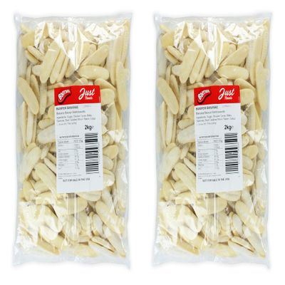 Bumper Candy Bananas 2kg: Double Bulk Delight for Banana Lovers - (2 x 2kg Wholesale Bags) - 2,2