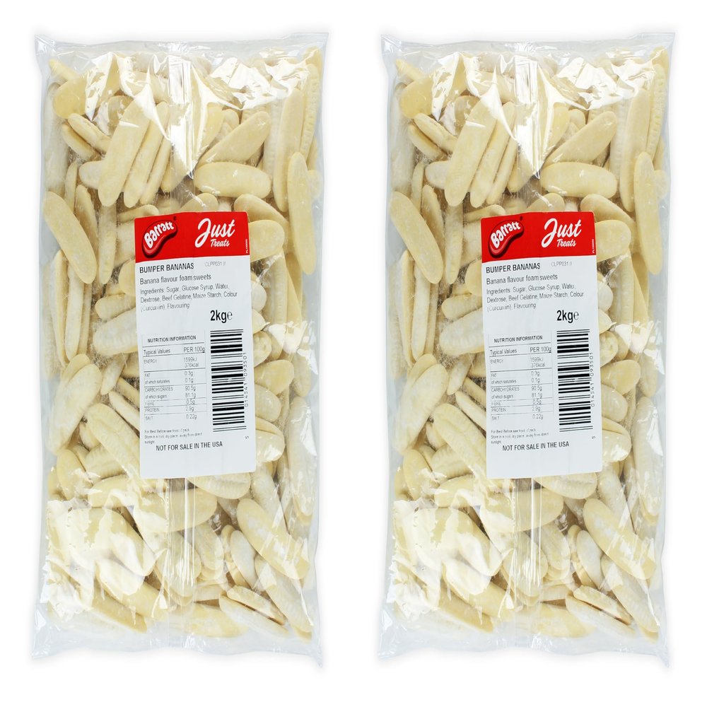 Bumper Candy Bananas 2kg: Double Bulk Delight for Banana Lovers - (2 x 2kg Wholesale Bags) - 2,2