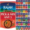 Rajah Spices Pick & Mix Any 5 - Customisable Spice Selection - Choose from Ground Spices, Whole Spices, Masala Blends, Seasonings and Curry Powder view 1