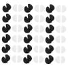 Anneome 20pairs Silicone Eyeglass Nose Pads Comfortable Anti-slip Replacement Pads for Glasses Sunglasses and Reading Glasses Easy to Install Fit Black and White Total view 1