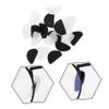 Anneome 20pairs Silicone Eyeglass Nose Pads Comfortable Anti-slip Replacement Pads for Glasses Sunglasses and Reading Glasses Easy to Install Fit Black and White Total view 3