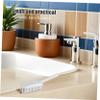 Gatuida Floor Crevice Brush Handheld Cleaning Brush Stiff Plastic Bristles White for Kitchen and Bathroom Gaps Corners and Baseboards view 3
