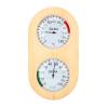 BusoTh Wooden Sauna Room Thermometer Hygrometer 2 in 1, 0-120 Temperature, 0-100% Humidity, Wall Mounted for Sauna, Steam Room, Bathroom view 1
