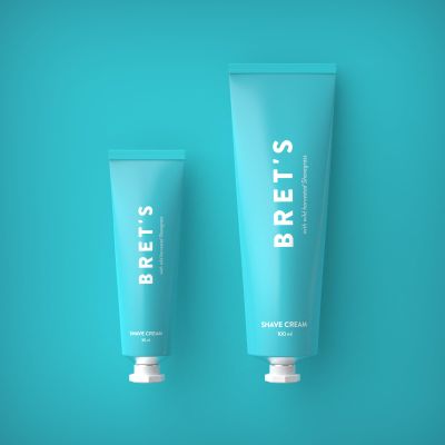 Bret's Natural Shave Cream - Moisturizing Formula for Smooth Shaving - Premium Quality Gel for Men - Skin-Friendly for All Skin Types - 100 ml