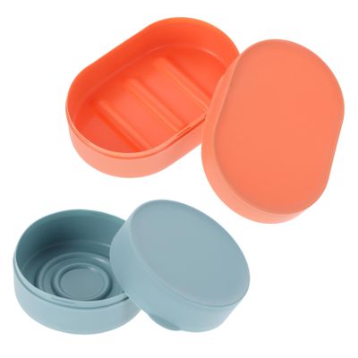 OUNONA 6pcs Portable Soap Holder Soap Box Creative Case for Travel for Bathroom and Go Use Random Color