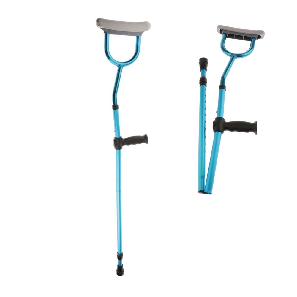 DONHEK Foldable Axillary Crutches with Arm Support, Lightweight Aluminum Alloy Tube, Adjustable Crutches for Elderly And Recovered People Star of Light