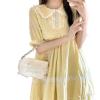 HOLABONITA Yellow Dress for Women Half Sleeve Midi Dress Summer Dress Pleated Party Birthday Dress Strap Female Dress (Color : Yellow, Size : M) view 1