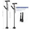 Foldable Walking Stick, Light Weight Elderly Aluminum Alloy Cane, Travel Adjustable Crutch with LED Light for Arthritis Seniors Disabled, Special Balancing Star of Light view 4