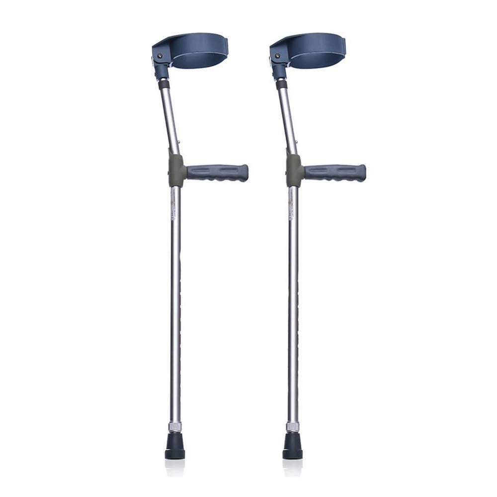 DONHEK Pair of Crutches, Forearm Crutches Made of Aluminum Alloy, Adjustable Crutches 36.6 to 48.4 inches, Comfort Handle, Lightweight, Open Cuff Crutches for Standard and Tall Adults Star of Light