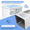 Laundry Powder Metal Box Laundry Gel Storage Box Laundry Detergent Canister with Transparent Skylight Design Unique Washing Machine Shape Laundry Powder Bin view 4
