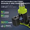 BIUBLE Cordless Electric Mop, Dual Spin Floor Cleaning Mop with LED Headlight/Stand-Free/Water Sprayer,Handheld Polisher Scrubber with 300 ML Water Tank for Multi Floors view 2
