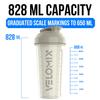 VELOMIX -6 PACK- 828ml Protein Shaker Bottle - 6x Wire Mixball for Lump-Free Shakes | Leak Proof Shaker for Protein Shakes | Protein Shake Bottle for Mixing Powdered Shakes | BPA-Free Shaker Cup view 4