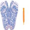 Acupressure Reflexology Socks, Acupressure Reflexology Tools Set with Acupoint Pen, Foot Massage Pain Relief Acupuncture Socks, Cotton Reflexology Acupressure Charts in English (Color : Men, Size : view 1