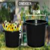 70L Rope Bucket (Black) + 42 Large Flexi Tubs | Heavy Duty Plaster Mixing Cement Water Storage Bucket | Flexi Tubs Muck Bucket Garden Debris Rubbish (42l Flexi Sky Blue, 70 Litre Rope Bucket) view 2