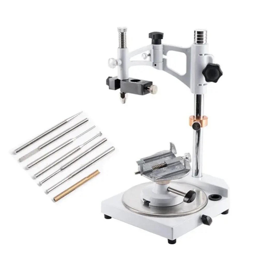 Bceer Dental Lab Surveyor Visualizer Adjustable Square Base Parallel Observation With Tool & Handkit Holder
