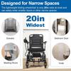 10 Miles Driving Distance Lightweight (Only 21.7KG) Portable Travel Electric Wheelchairs for Adults, Folding Power Wheelchairs for Seniors, All Terrain Motorized Wheelchairs Support 120KG view 2